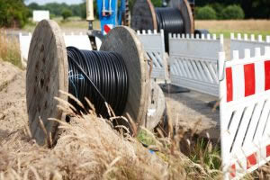 Fiber optic cable laying
