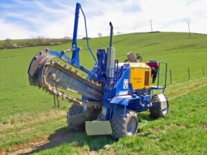 GM4 4WD trencher for sports field drainage