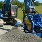 Zanjadora GM 140 AFH-600 en la construcción de tuberías