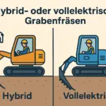 Hybrid- oder vollelektrische Grabenfräsen vollelektrische grabenfräsen