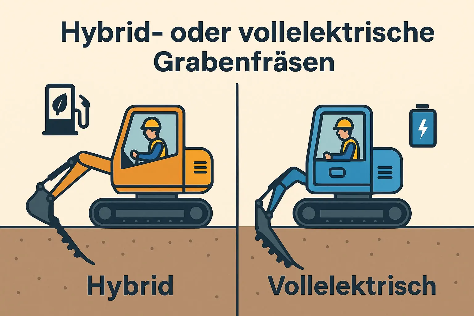 vollelektrische grabenfräsen