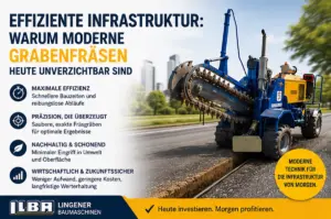 Grabenfräsen für Stromleitungen & Energieparks