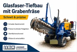 glasfaser-tiefbau mit grabenfräse