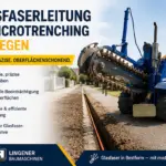 Glasfaserleitung im Microtrenching verlegen Glasfaserleitung im Microtrenching verlegen