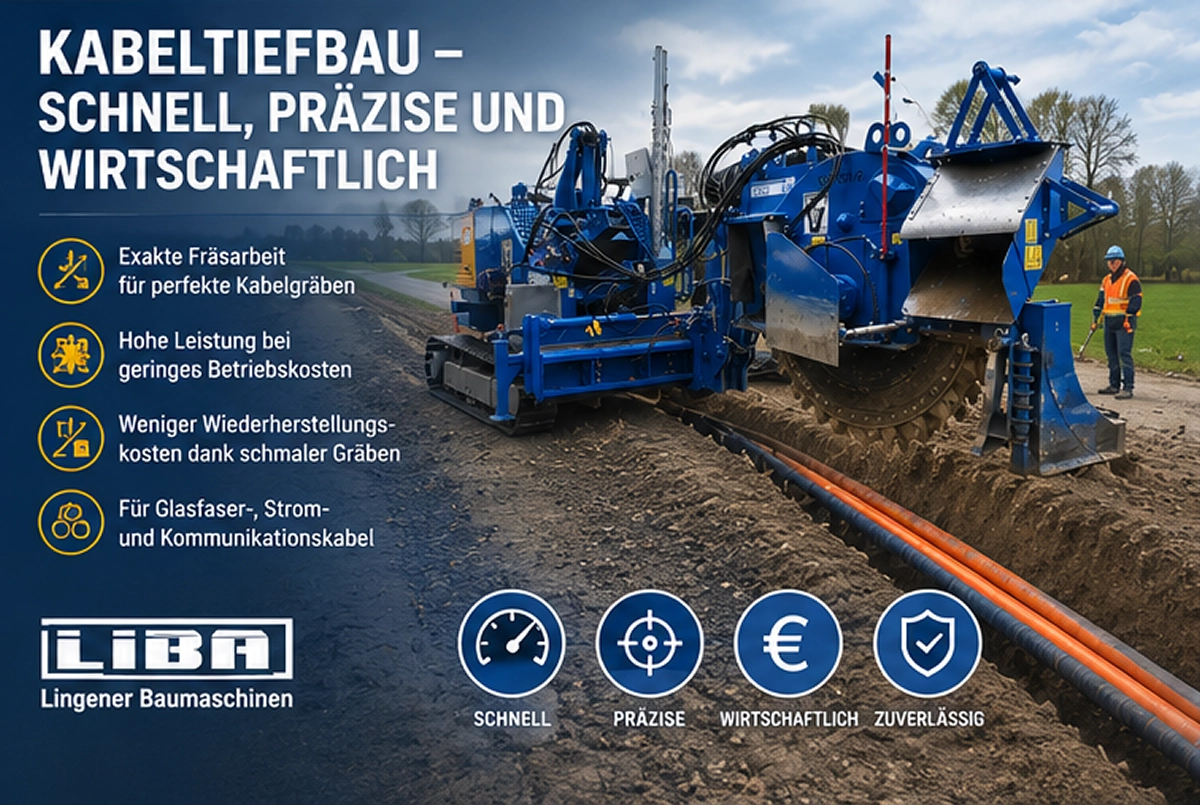 kabeltiefbau – schnell, präzise und wirtschaftlich